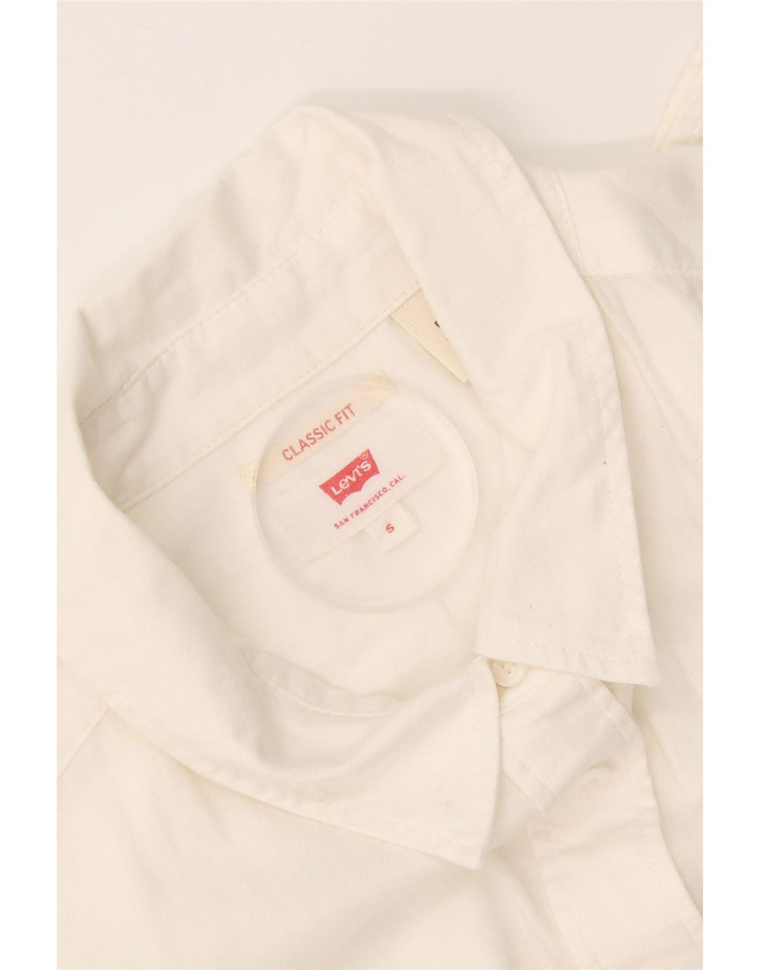 Levi's Chemise Coupe Classique Femme UK 10 Small Blanc