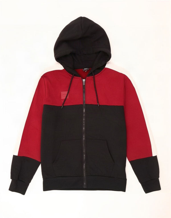 Umbro Pull à capuche zippé pour homme XL Noir Colorblock Polyester