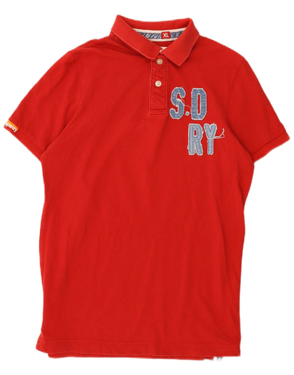 Superdry Polo Graphique XL Coton Rouge Homme