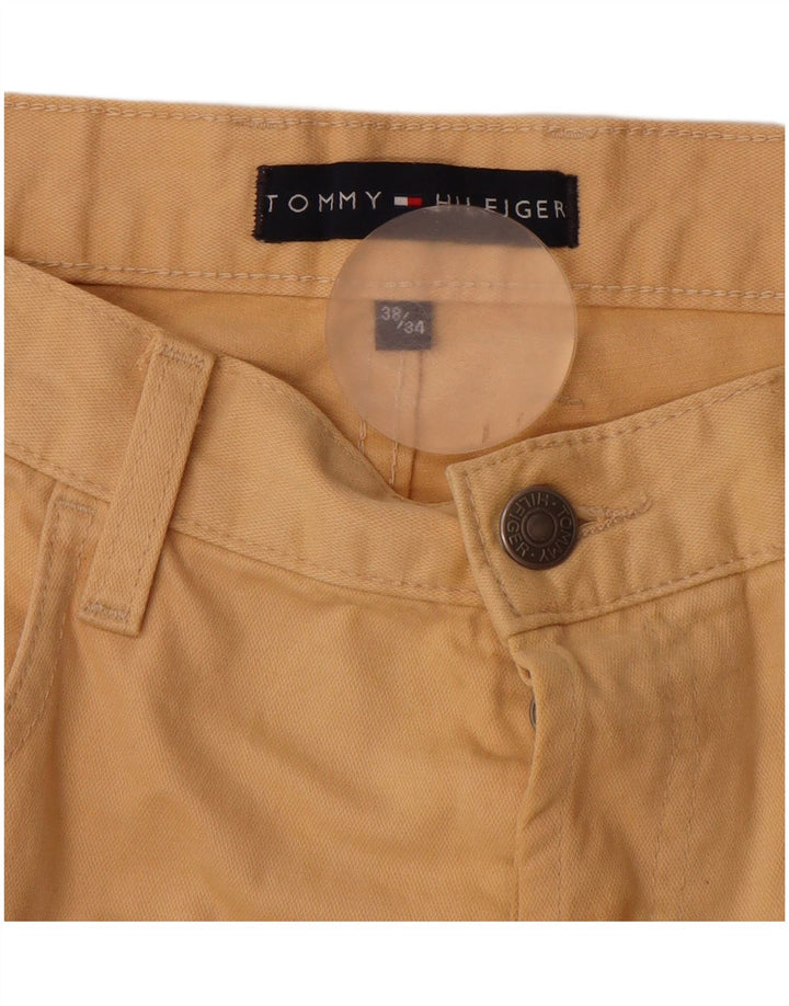 TOMMY HILFIGER Pantalon décontracté droit homme W38 L31 Beige Coton