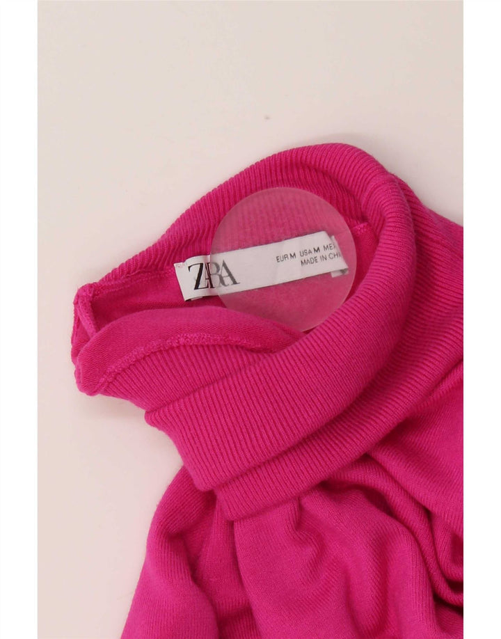 Zara Pull col roulé pour femme UK 12 Rose moyen