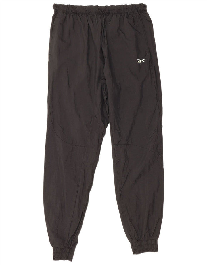 REEBOK Pantalon de Survêtement Joggers UK 12/14 Moyen Noir Nylon