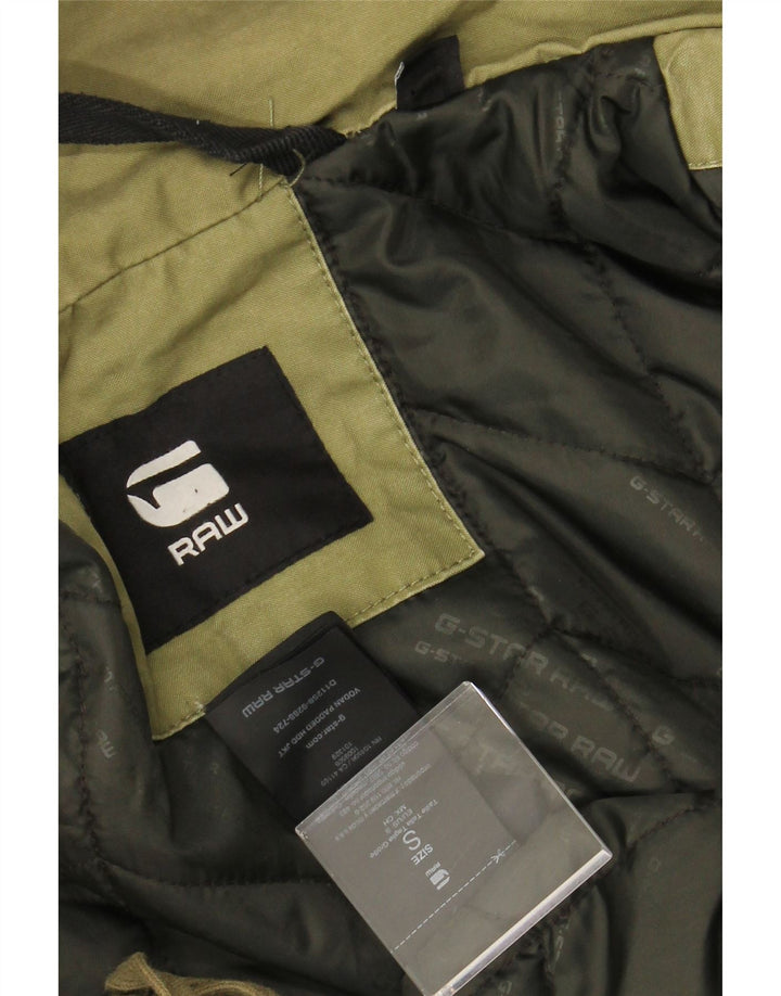 G-STAR Veste utilitaire à capuche pour homme UK 36 Small Kaki Coton