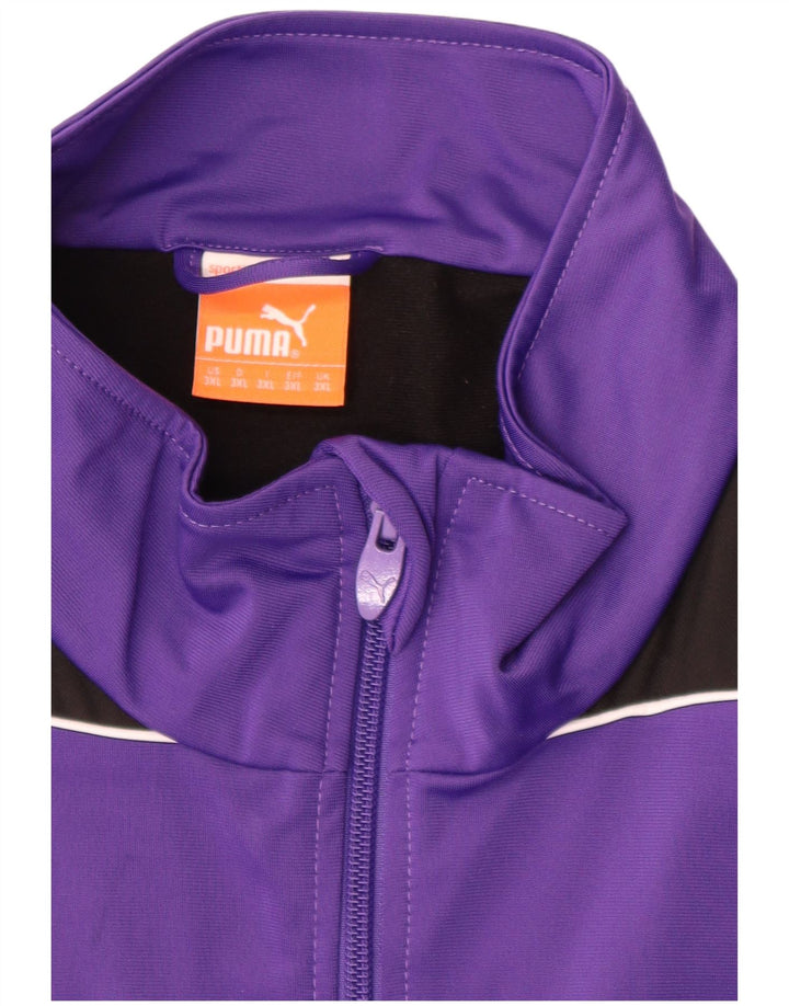 PUMA Veste de survêtement graphique pour homme 3XL Violet Colorblock Polyester