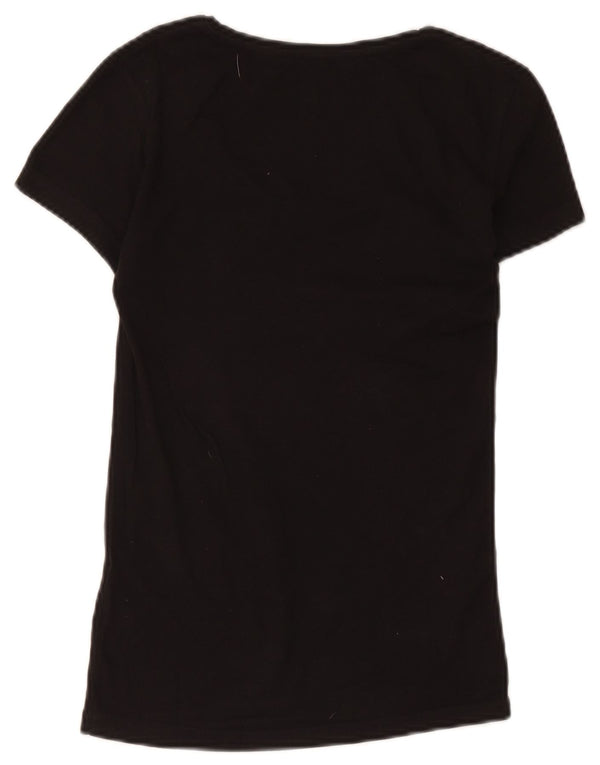 Calvin Klein Jeans T-shirt graphique pour femme UK 10 Petit Noir