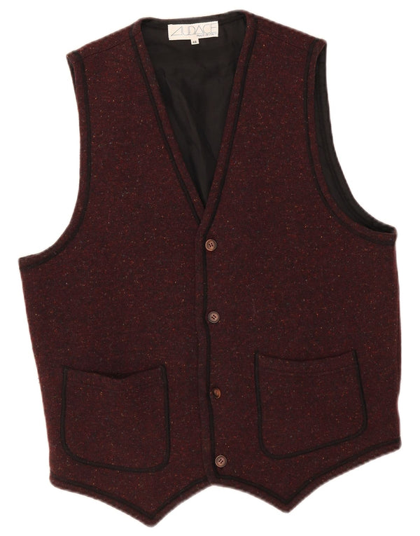 gilet homme vintage IT 48 Acétate moucheté bordeaux moyen