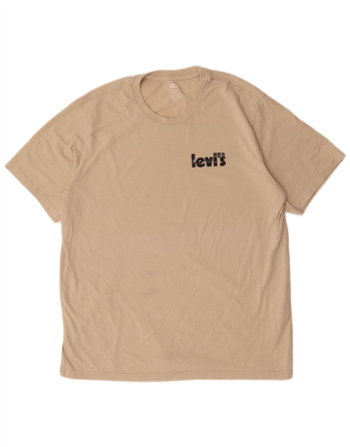 Levi's Tee-Shirt Relaxed Graphic Homme Beige Moyen Coton