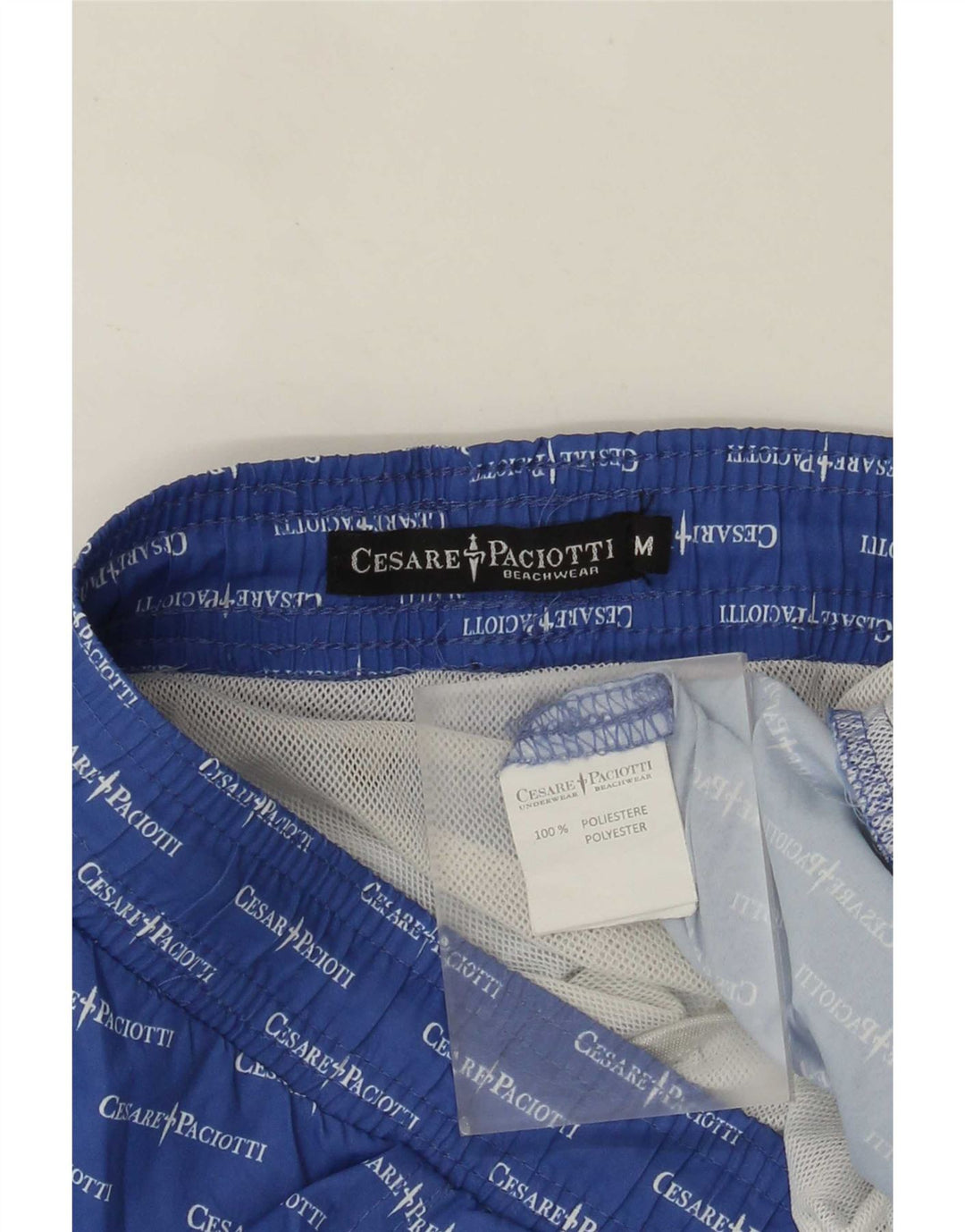 Cesare Paciotti Short de Bain Graphique Homme Bleu Moyen Polyester