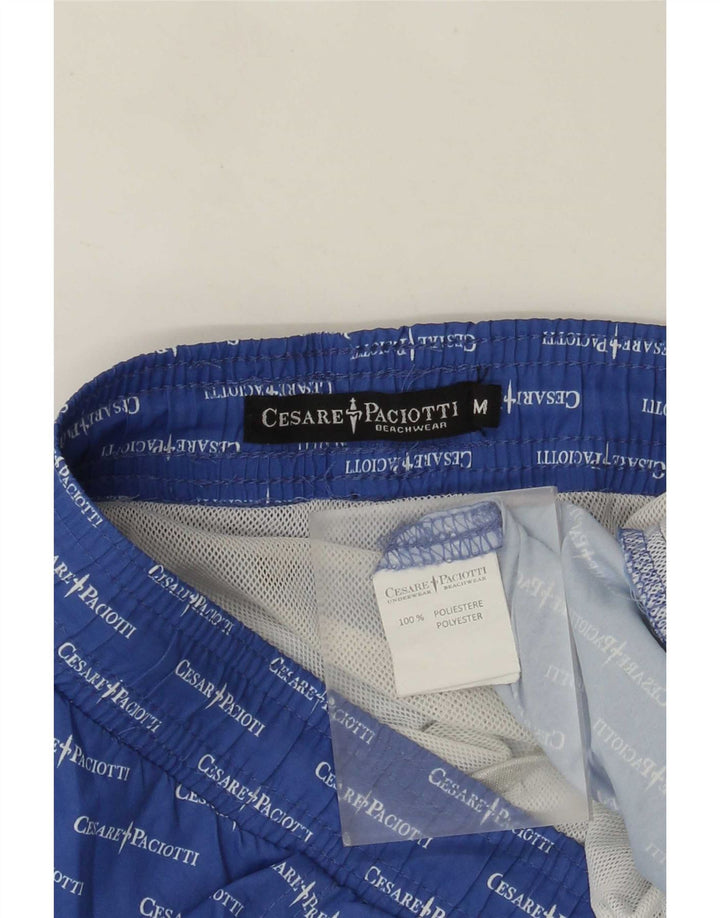 Cesare Paciotti Short de Bain Graphique Homme Bleu Moyen Polyester