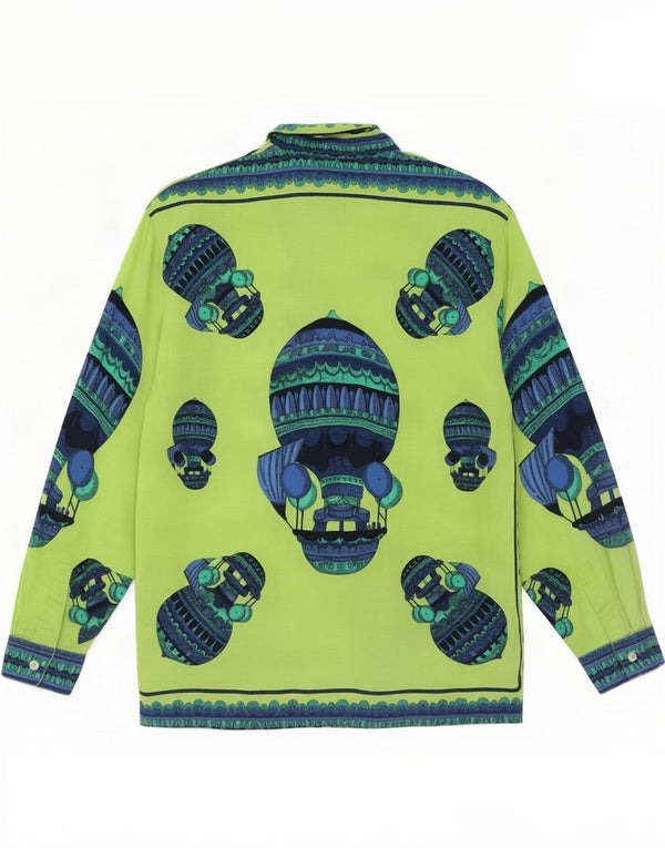 Penny Black Womens Graphic Shirt Blouse UK 12 Medium Green Viscose