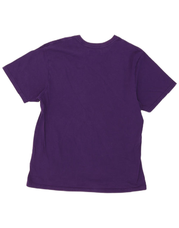 Adidas T-shirt graphique pour femme UK 16 Large Violet Coton