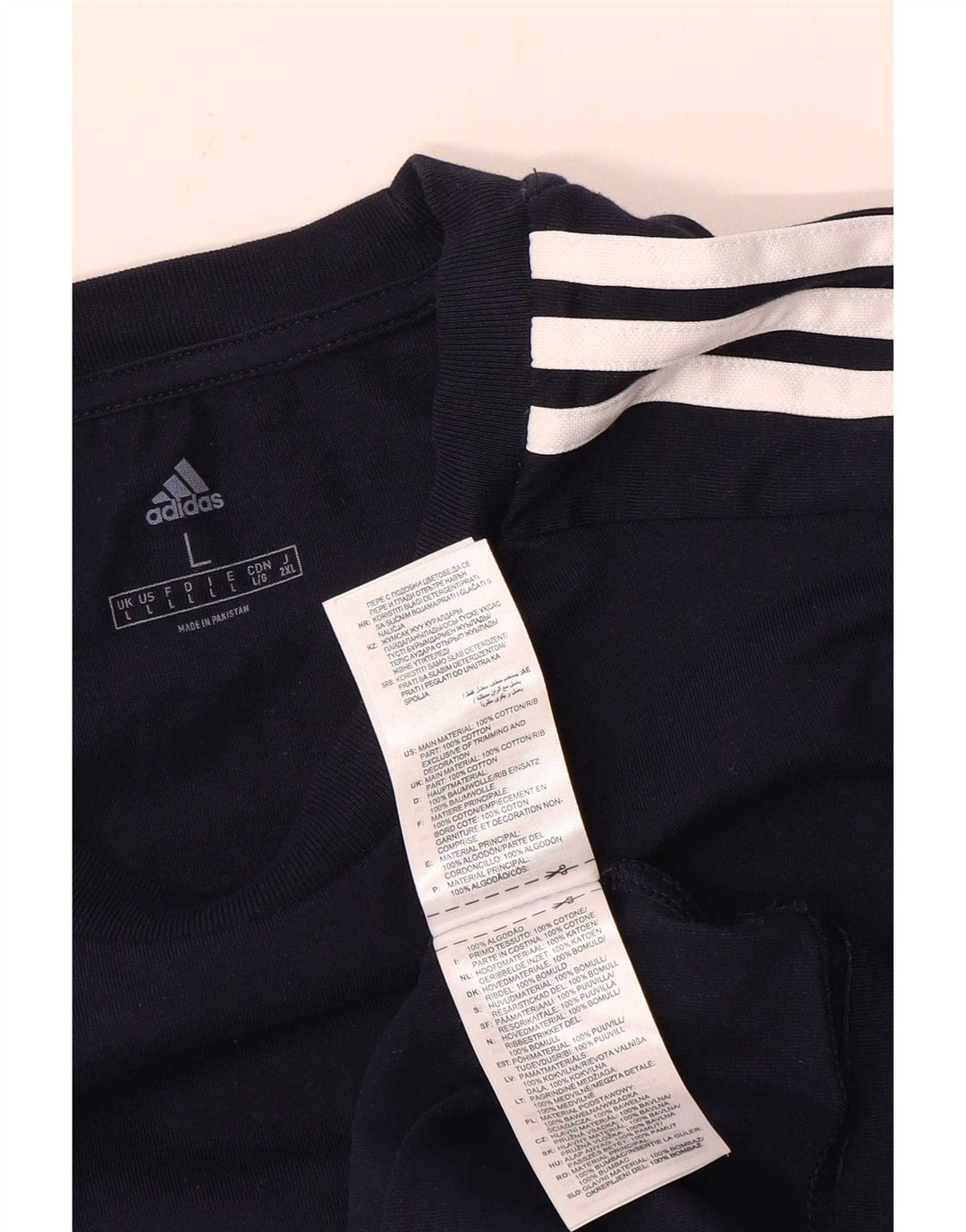Adidas T-Shirt Homme Haut Large Bleu Marine Coton