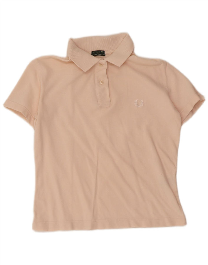 Fred Perry Polo Femme UK 12 Coton Rose Moyen