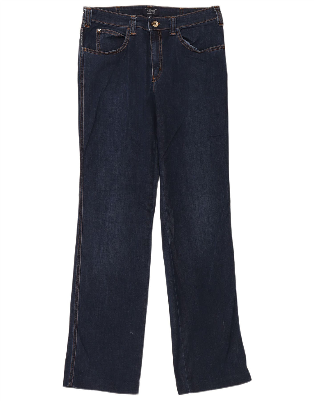 Armani Femme Jean Droit W31 L32 Bleu Marine Coton