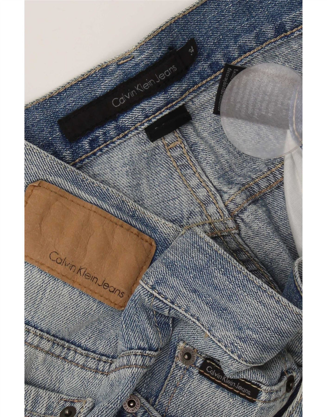Calvin Klein Jean droit homme W34 L30 bleu coton