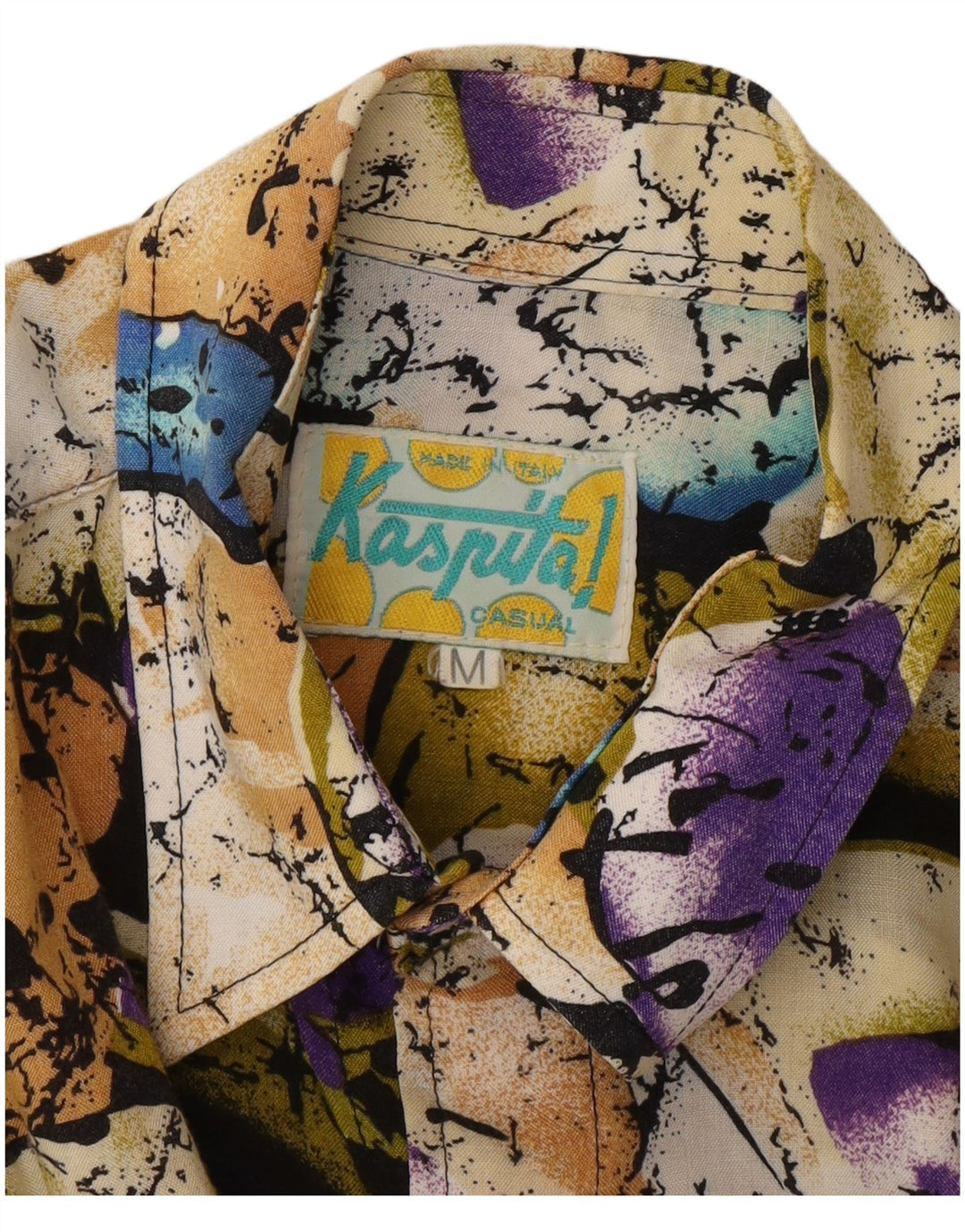 Chemise Vintage à Motif Abstrait pour Homme Moyen Multicolore