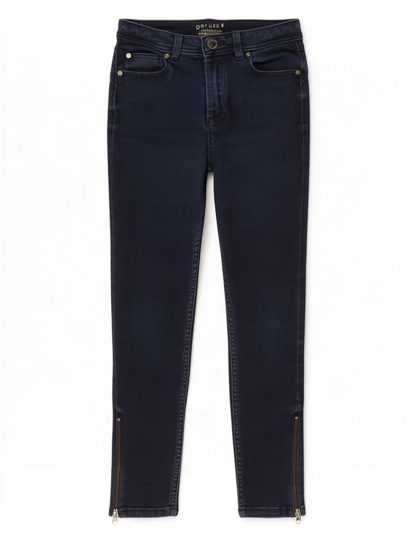Marks & Spencer Jean skinny Per Una pour femme UK 12 Medium W30 L24 Bleu marine