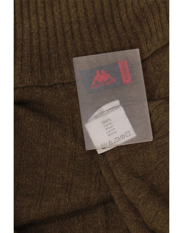 Kappa Cardigan pour homme en laine kaki 2XL