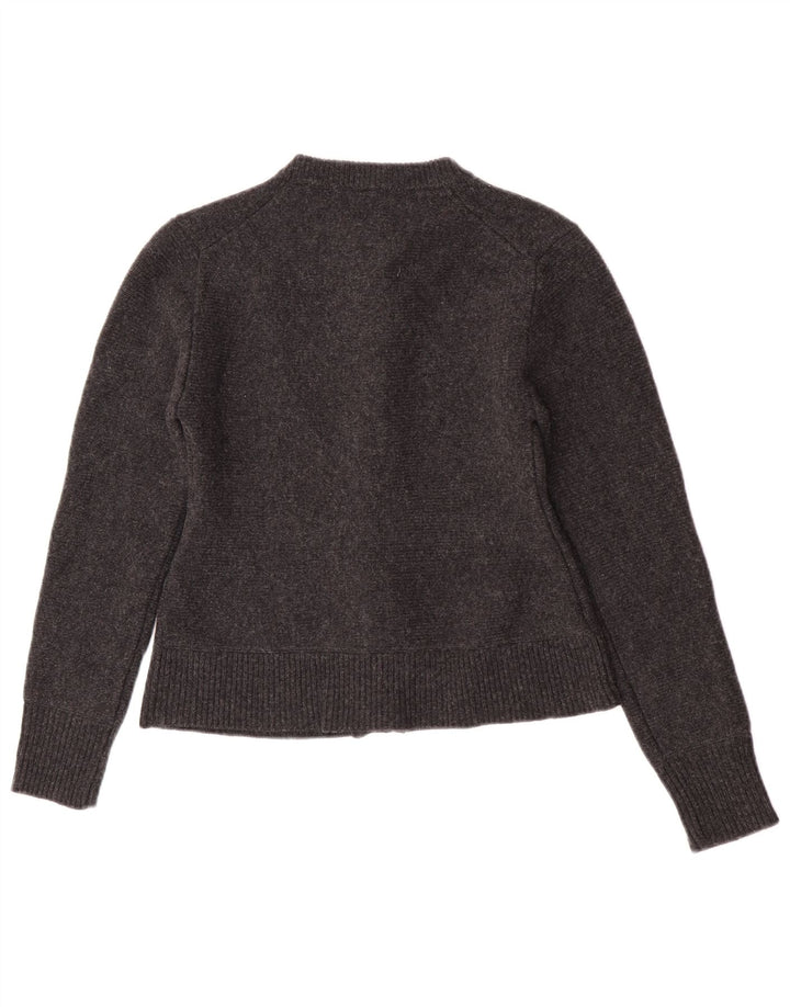 Zara Cardigan Femme Pull UK 10 Petit Gris Moucheté