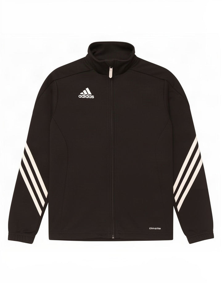Veste de survêtement Adidas Climalite Garçon 9-10 ans Noir Polyester
