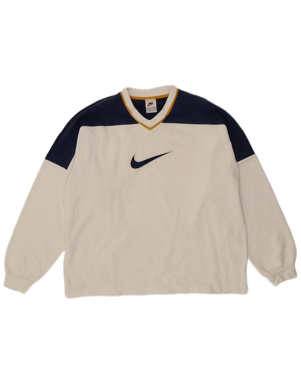 Nike Sweat-shirt graphique pour homme UK 39/41 Blanc moyen Colourblock