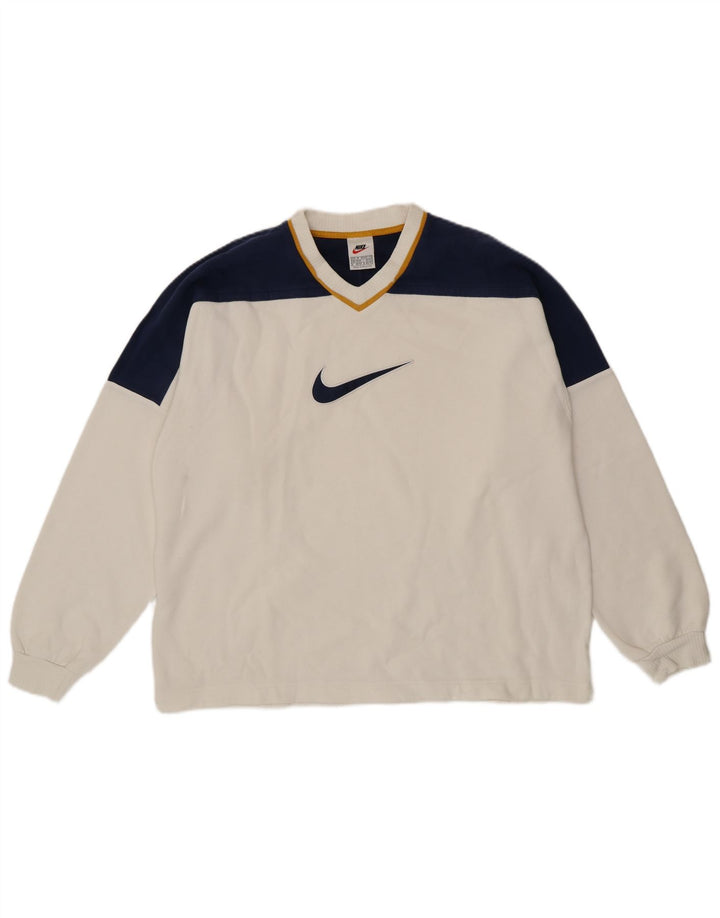 Nike Sweat-shirt graphique pour homme UK 39/41 Blanc moyen Colourblock