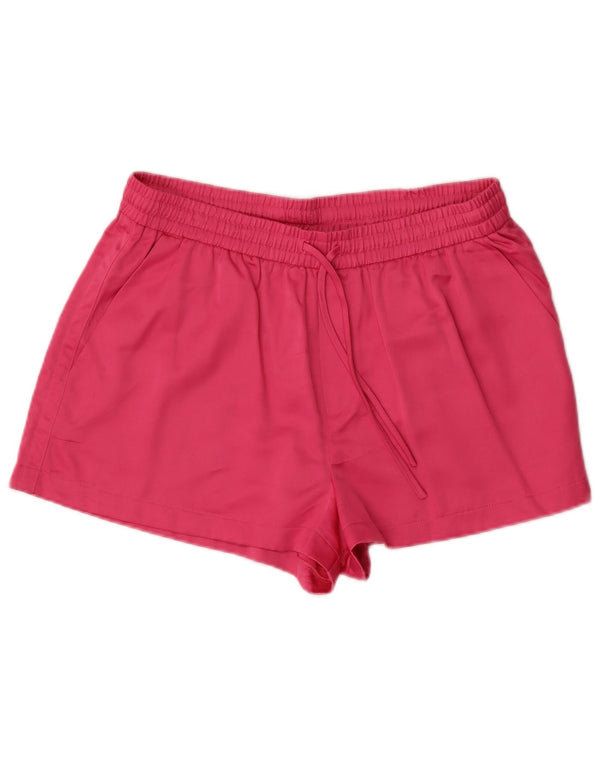 Zara Short De Sport Femme Large W30 Viscose Rose
