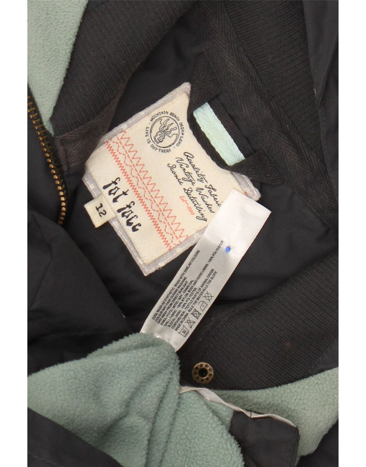 Fat Face Veste coupe-vent à capuche pour femme UK 12 Nylon gris moyen