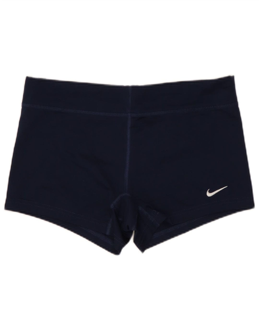 NIKE Short de sport Dri Fit pour femme UK 12 Bleu marine moyen Polyester