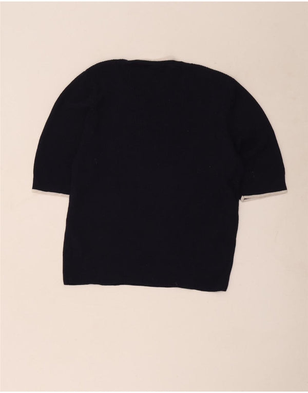 Marks & Spencer Chemisier à manches courtes pour femme UK 16 Large Bleu marine
