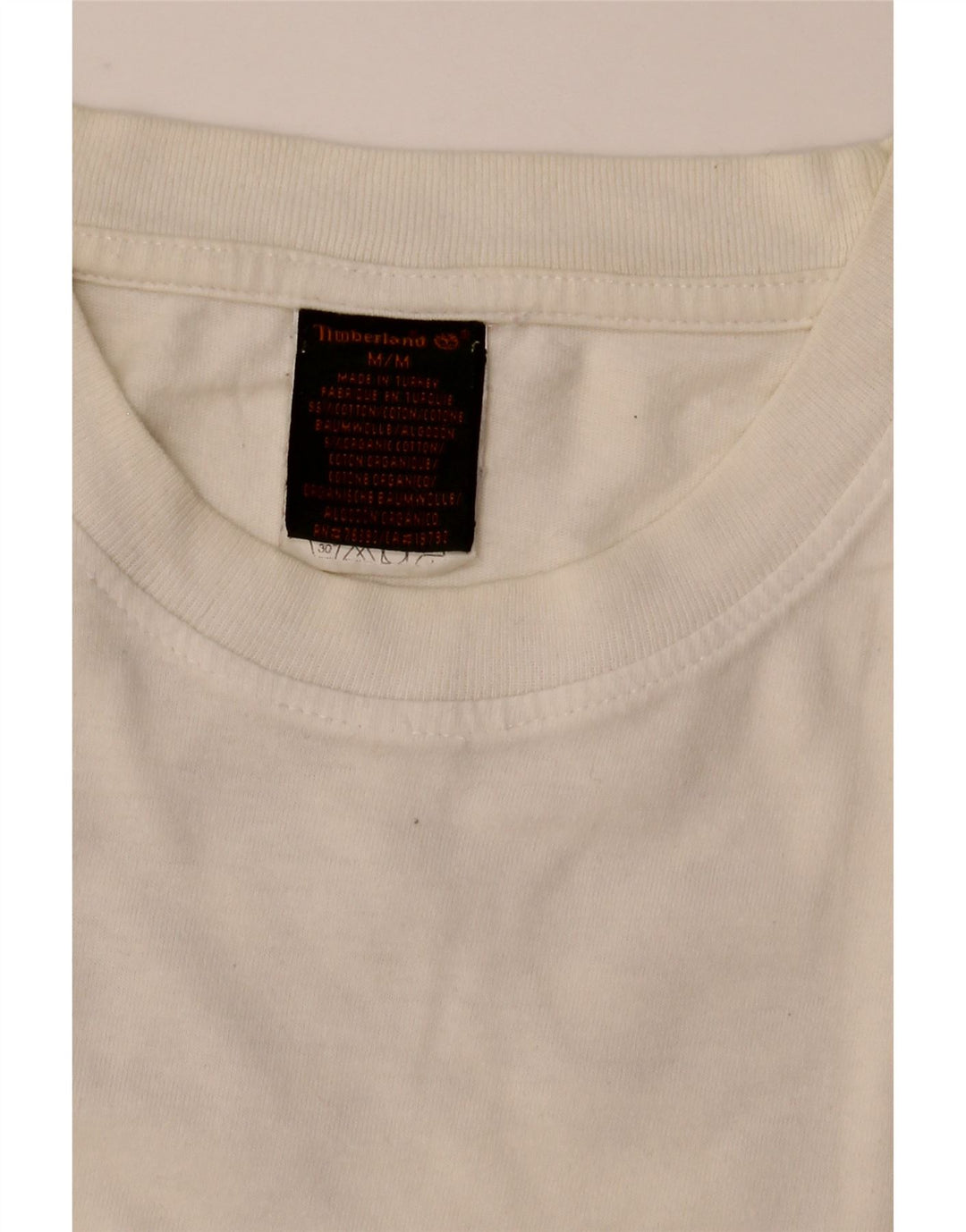 Timberland T-Shirt Graphique Homme Blanc Moyen Coton
