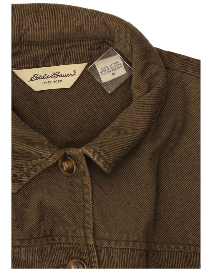 Eddie Bauer Veste en velours côtelé pour femme UK 14 Coton kaki moyen
