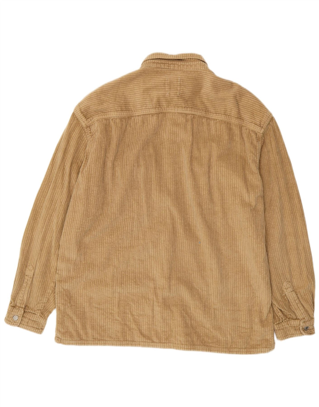 Zara Chemise en velours côtelé coupe décontractée XL Coton beige