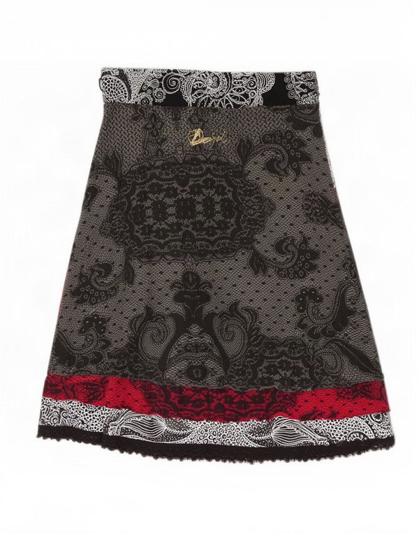 Desigual Jupe trapèze Medium W28 Multicolore Paisley Femme