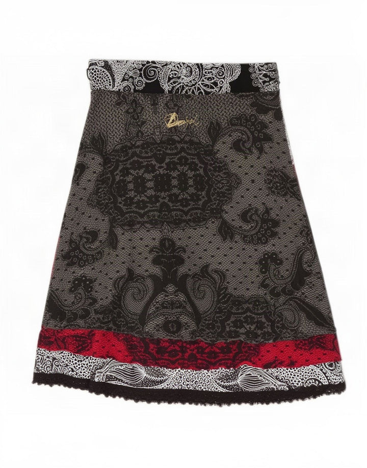 Desigual Jupe trapèze Medium W28 Multicolore Paisley Femme