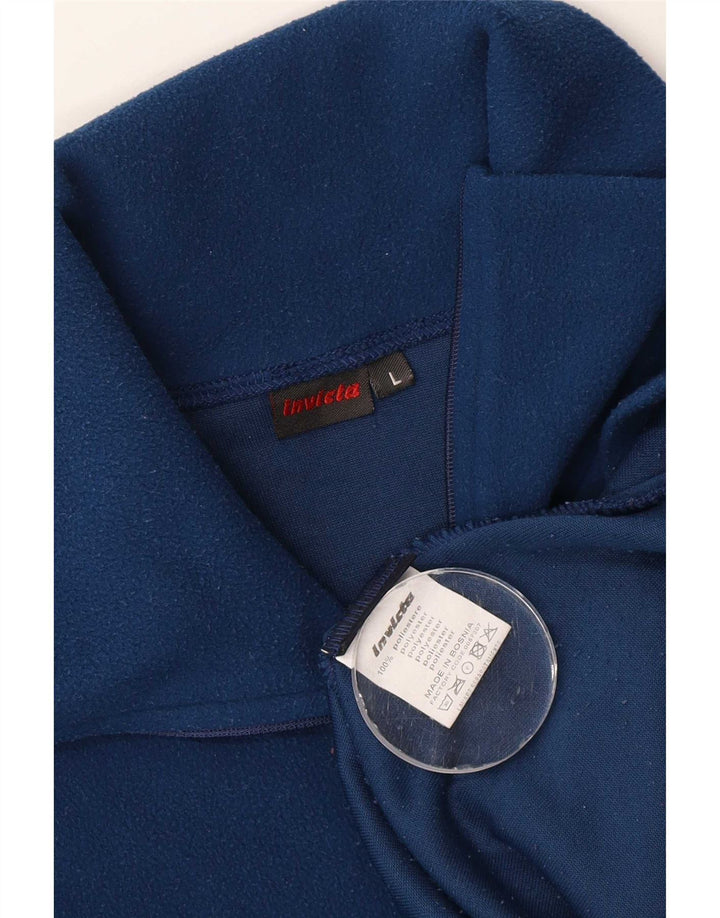 Invicta Pull polaire à col zippé pour homme, grand bleu, polyester