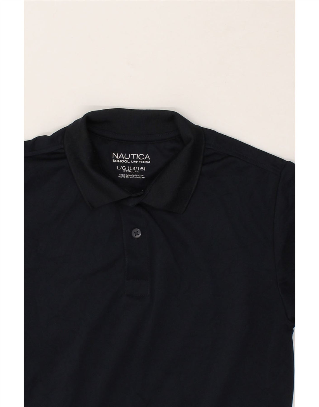 NAUTICA Boys Regular Polo Shirt 14-15 Years Large  Navy Blue Polyester Vintage Nautica and Second-Hand Nautica from Messina Hembry 