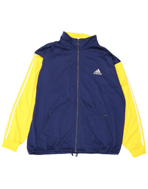 Adidas Veste de survêtement graphique pour homme UK 48/50 XL Bleu marine Colourblock