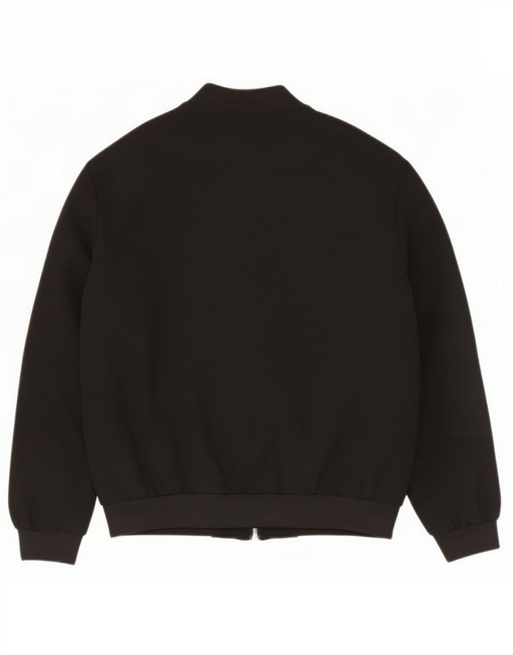 Zara Womens Bomber Jacket UK 14 Moyen Noir Polyester
