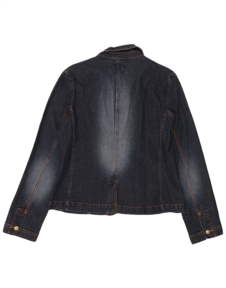 Phase Eight Veste Blazer 3 Boutons Femme UK 14 Bleu Marine Moyen Coton