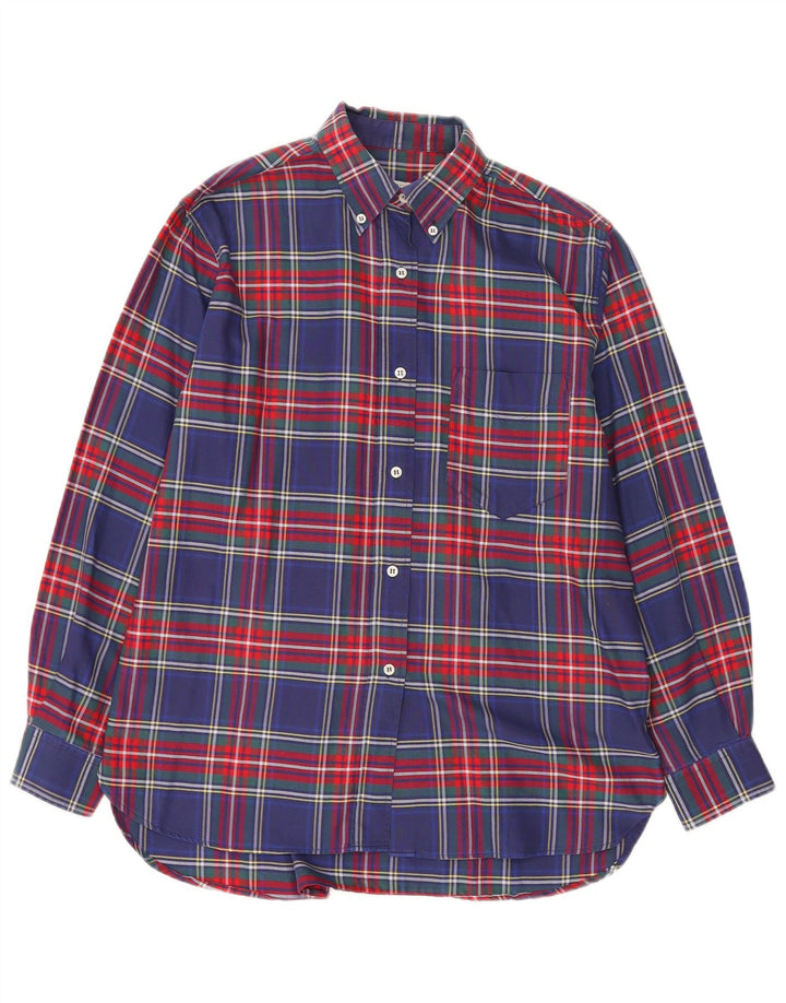 Benetton Chemise Homme Petit Bleu Plaid Coton