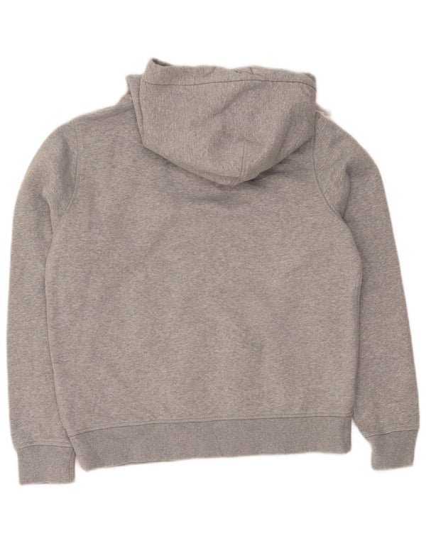 Jack Wills Pull à capuche graphique coupe régulière pour femme UK 14 Grand coton gris