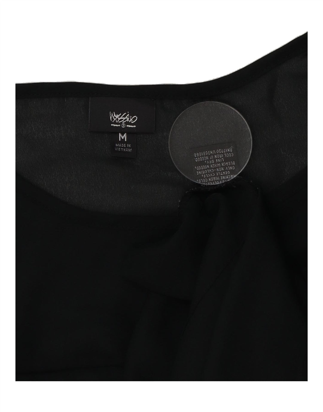 MOSSIMO Womens Blouse Top UK 14 Medium Black Polyester Vintage Mossimo and Second-Hand Mossimo from Messina Hembry 