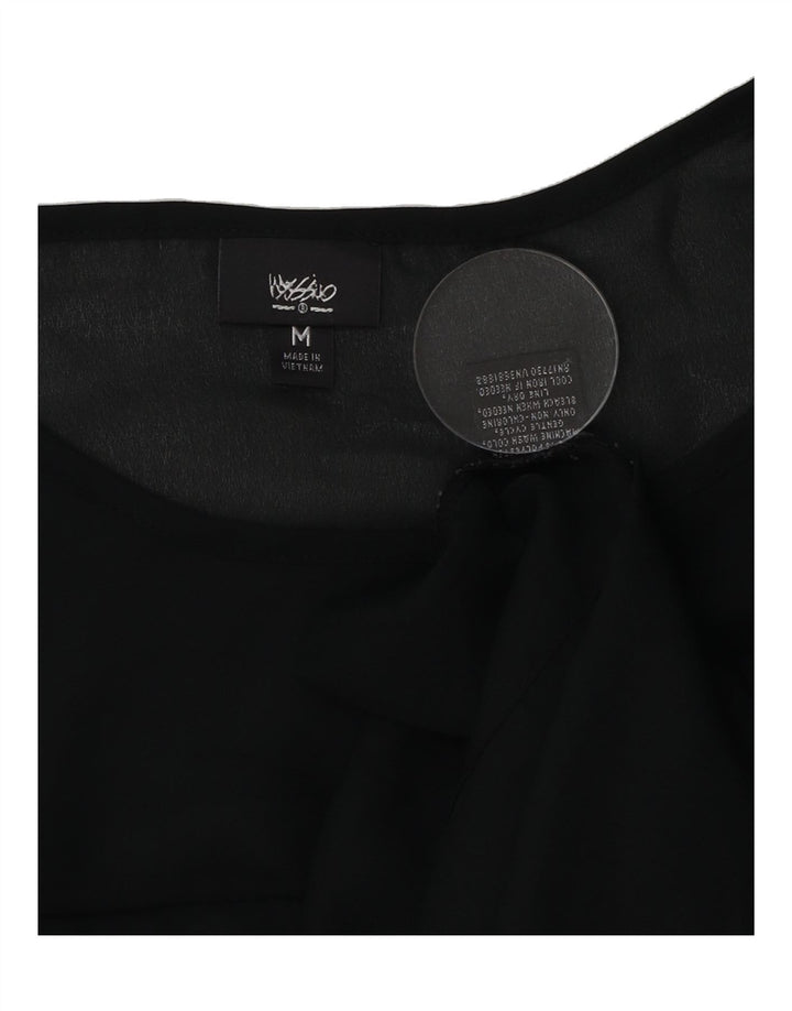 MOSSIMO Womens Blouse Top UK 14 Medium Black Polyester Vintage Mossimo and Second-Hand Mossimo from Messina Hembry 