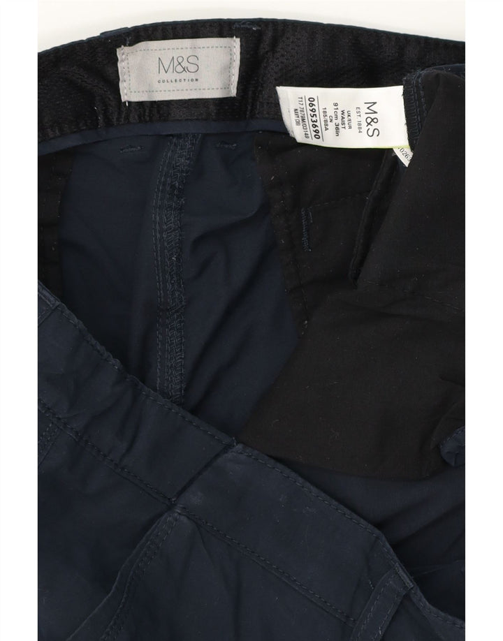 MARKS & SPENCER Short Cargo Homme W36 Grand Bleu Marine Polyester