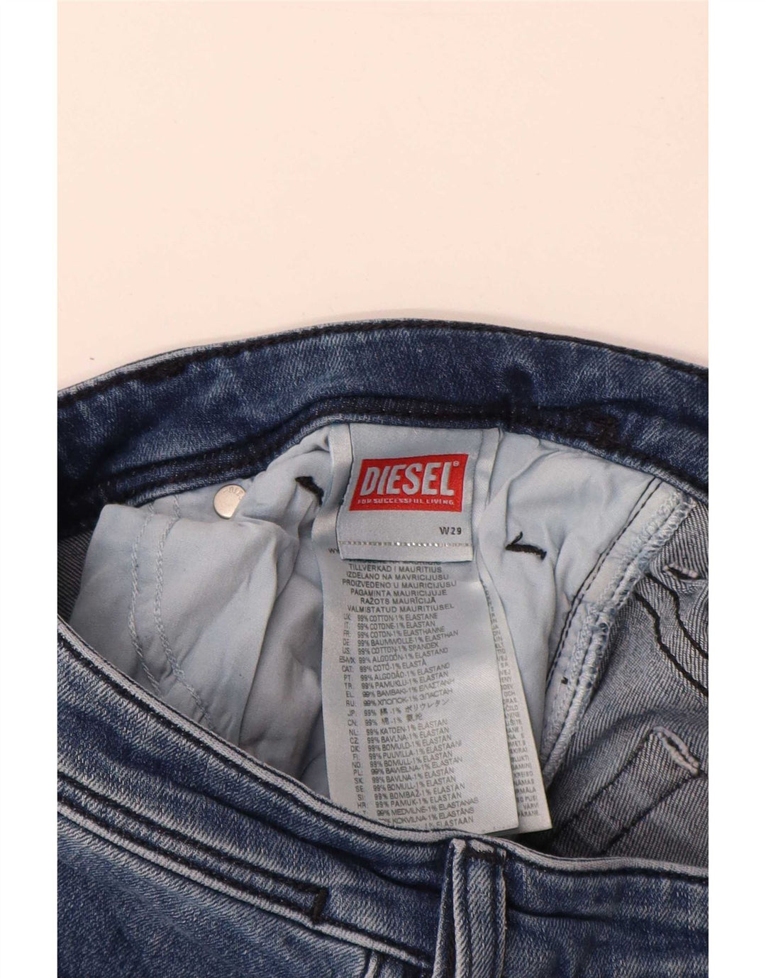 Jean Slim Femme Diesel W29 L29 Bleu Coton