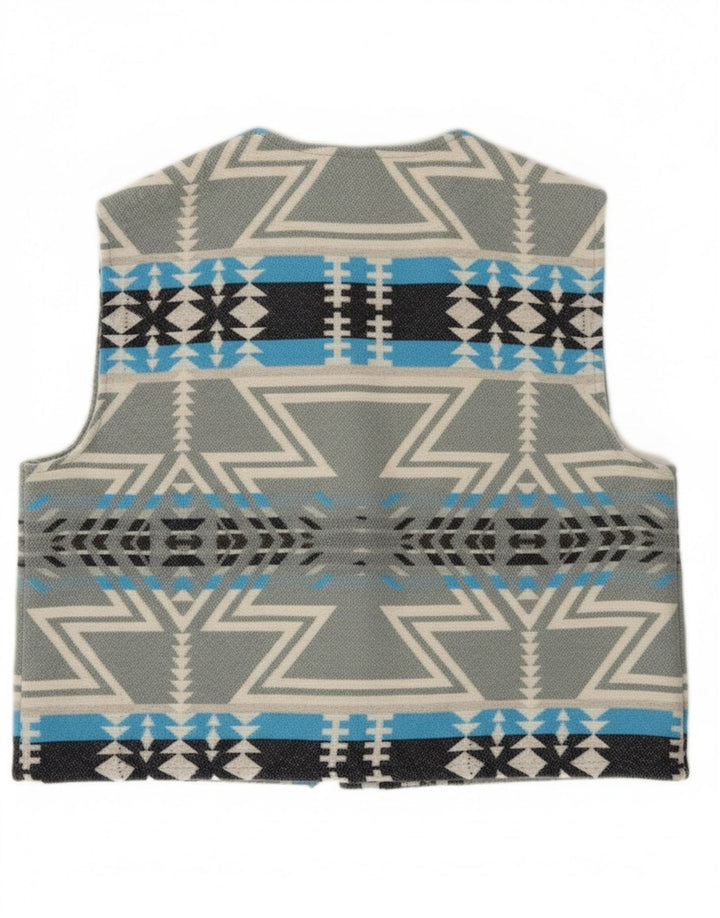 gilet homme vintage XL Gris Fair Isle