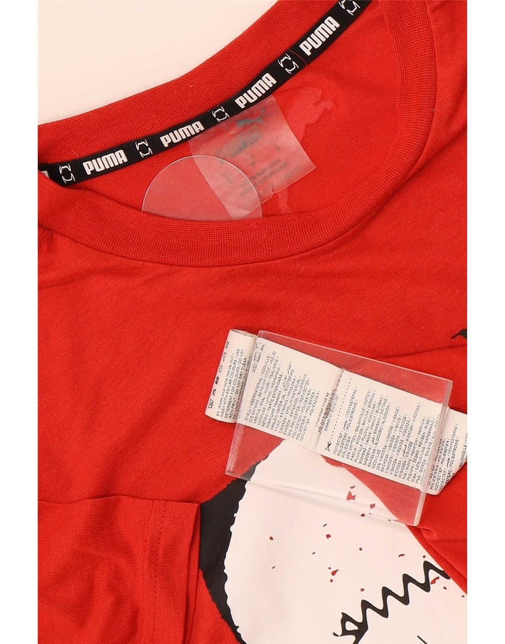 Puma T-Shirt Graphique Homme Petit Rouge Polyester