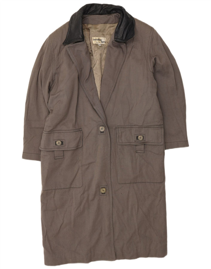 ANNALISA FERRO Pardessus Femme IT 44 Acrylique Gris Moyen