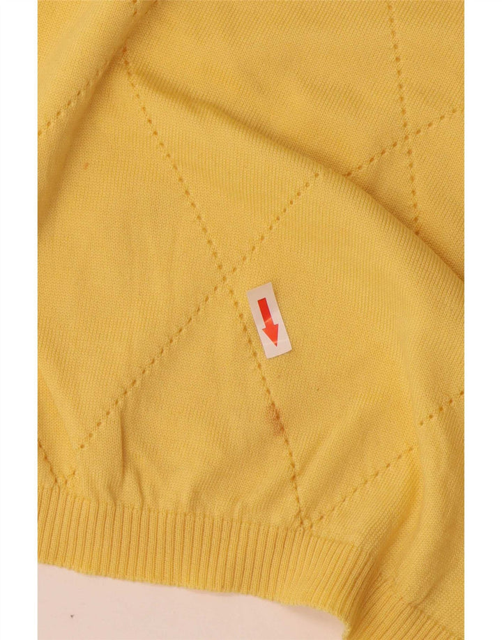 Luisa Spagnoli Pull à col rond pour femme UK 14 Jaune moyen